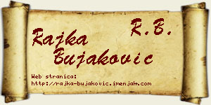 Rajka Bujaković vizit kartica